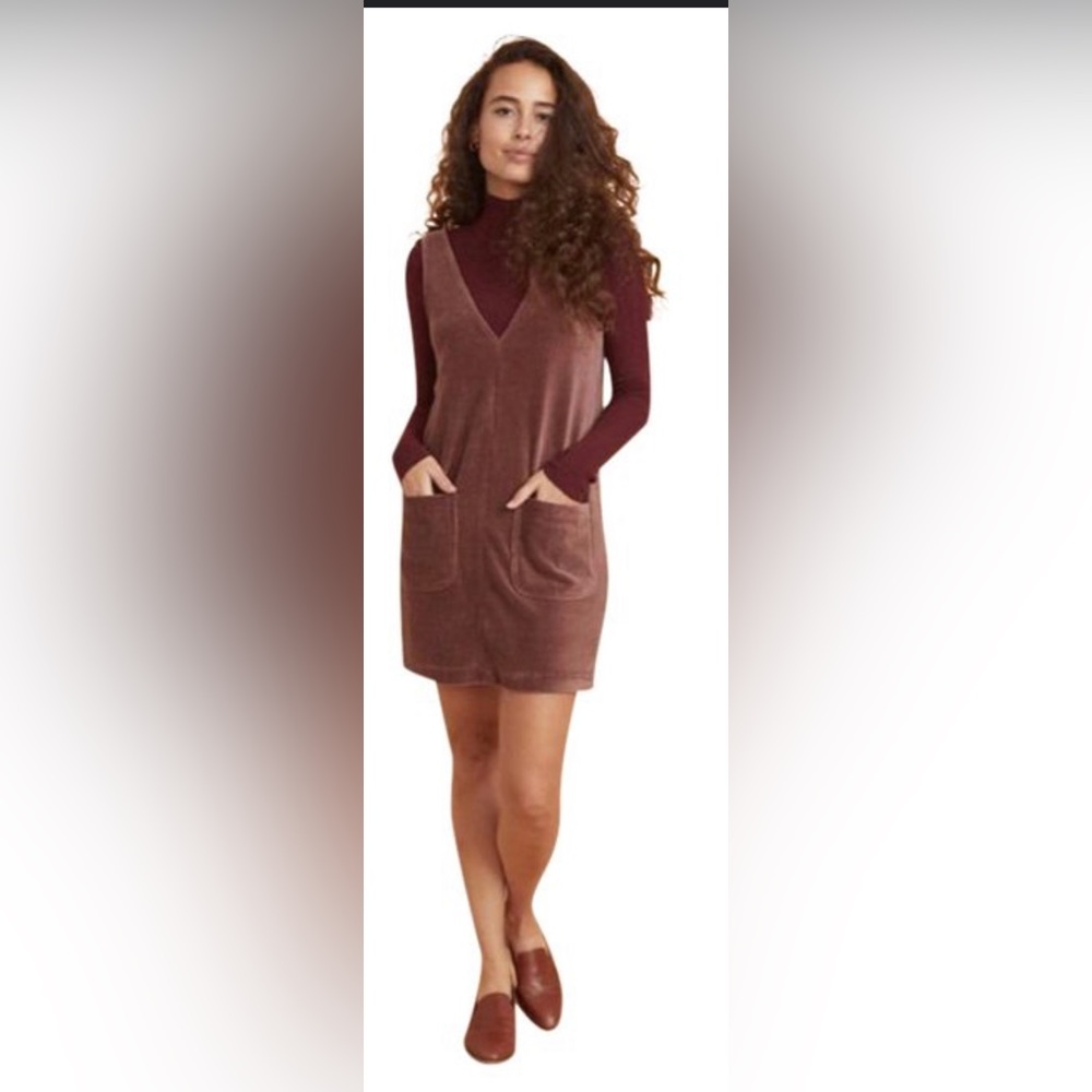 Marine Layer Shift Dress Deep Mahogany Size L NWT